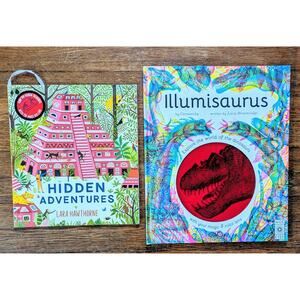 Illumisauris + Hidden Adventures Lot of 2 Seek Find Kids Books Age 6+ Education